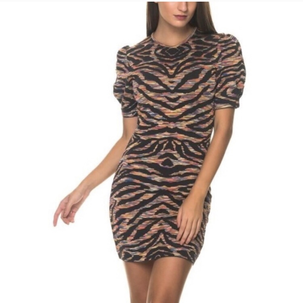 Free People Animal Print Bodycon Dress